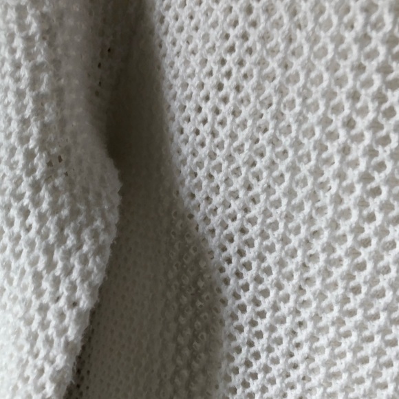 TALBOTS White 100% Cotton Long Cardigan Women’s Size Large Open Front Lo… - Picture 13 of 16